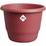 ELHO Pot de fleurs Amiga Rond 25 Rouge - Diamètre 24.5 cm x Hauteur 18 cm pour Extérieur - Fabriqué en plastique 100% recyclé, résistant au gel