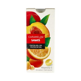 SAWES Caramels Balsamiques Sans Sucre Fruits du Soleil Vitamine C 22g