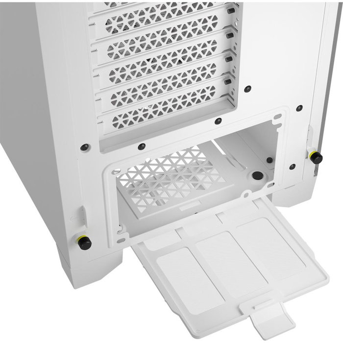 Corsair 3000D Airflow Boîtier PC Gaming ATX Moyen Tour Blanc, Panneau en Verre Trempé, 3 Ventilateurs RGB