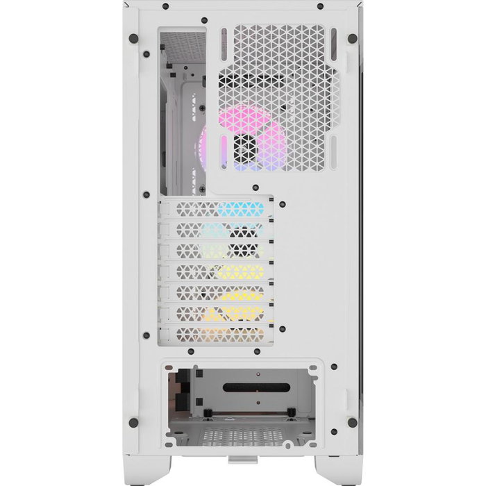 Corsair 3000D Airflow Boîtier PC Gaming ATX Moyen Tour Blanc, Panneau en Verre Trempé, 3 Ventilateurs RGB