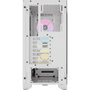 Corsair 3000D Airflow Boîtier PC Gaming ATX Moyen Tour Blanc, Panneau en Verre Trempé, 3 Ventilateurs RGB