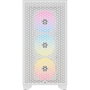 Corsair 3000D Airflow Boîtier PC Gaming ATX Moyen Tour Blanc, Panneau en Verre Trempé, 3 Ventilateurs RGB