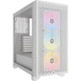 Corsair 3000D Airflow Boîtier PC Gaming ATX Moyen Tour Blanc, Panneau en Verre Trempé, 3 Ventilateurs RGB