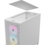 Corsair 3000D Airflow Boîtier PC Gaming ATX Moyen Tour Blanc, Panneau en Verre Trempé, 3 Ventilateurs RGB