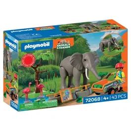 Playmobil 72068 - Zoo My Life - Éléphants et Soigneur Animalier - Promo Pack - 43 Pièces - À Partir de 4 Ans