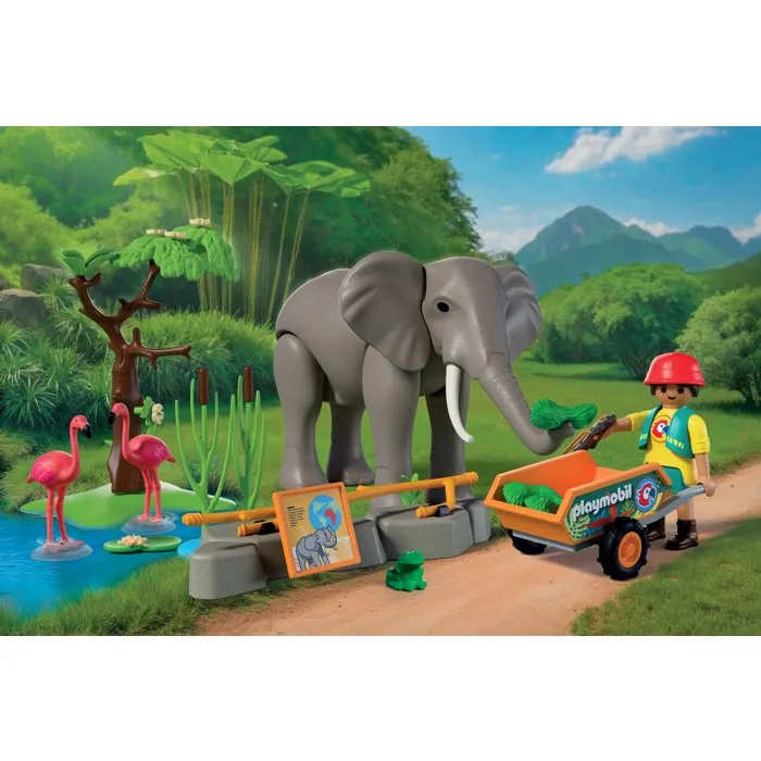 Playmobil 72068 - Zoo My Life - Éléphants et Soigneur Animalier - Promo Pack - 43 Pièces - À Partir de 4 Ans