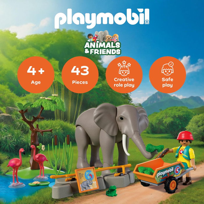 Playmobil 72068 Éléphants et soigneur animalier My Life Le Zoo Promo pack Playmobil 72068 Éléphants et soigneur animalier My Life Le Zoo Promo pack