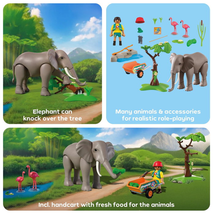 Playmobil 72068 Éléphants et soigneur animalier My Life Le Zoo Promo pack Playmobil 72068 Éléphants et soigneur animalier My Life Le Zoo Promo pack