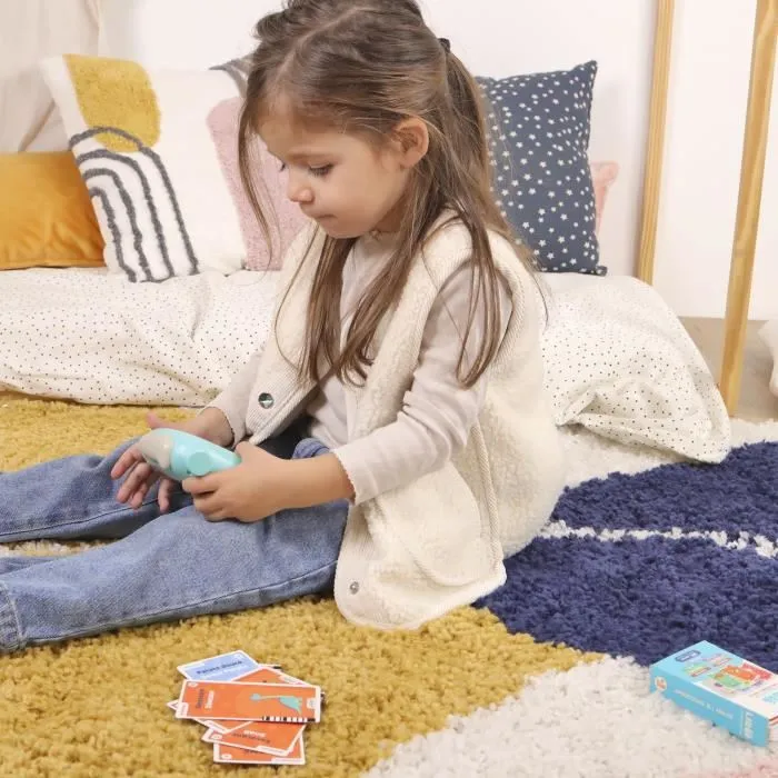 MGM Liboo JADE - Liseuse éducative 240 mots Français-Anglais - 120 cartes - Apprentissage visuel et auditif - Pour enfants à partir de 6 ans - Piles AAA incluses