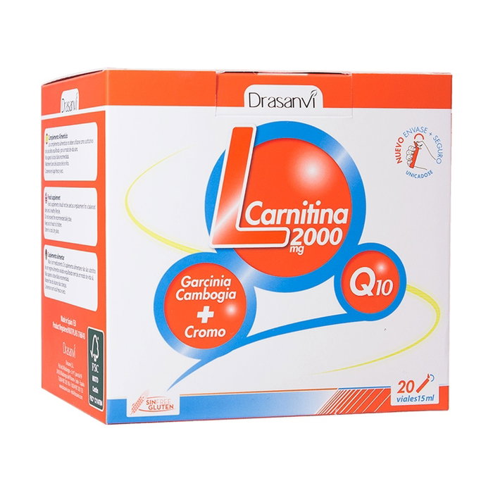 DRASANVI L-Carnitine 2000 mg, 20 vials DRASANVI L-Carnitine 2000 mg, 20 vials