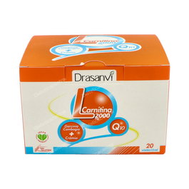 Drasanvi L-Carnitina 2000mg 20 Viales Complément Alimentaire Métabolisme Coenzyme Q10 Garcinia Cambogia