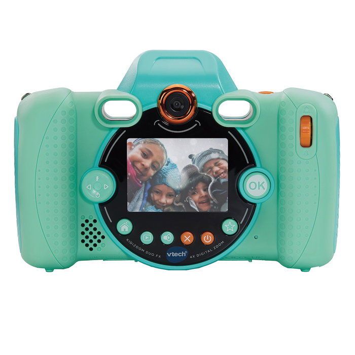 VTech Kidizoom Duo FX 12 - Caméra enfant double objectif pour photos, vidéos, selfies et jeux avec effets - Version espagnole - 80-519957 - Bleu aqua VTech Kidizoom Duo FX 12 - Caméra enfant double objectif pour photos, vidéos, selfies et jeux avec effets - Version espagnole - 80-519957 - Bleu aqua