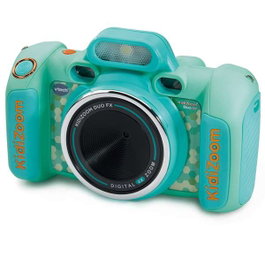 VTech Kidizoom Duo FX 12 - Caméra enfant double objectif pour photos, vidéos, selfies et jeux avec effets - Version espagnole - 80-519957 - Bleu aqua