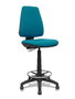 PIQUERAS Y CRESPO Tabouret Elche Tissu Vert pétrole Structure Polyamide Noire
