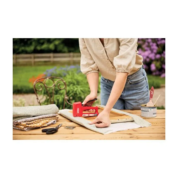 Rapid Kit Agrafeuse manuelle murale R53 avec 1080 agrafes 53/6 mm - Pour déco, textiles, rembourrage (5001661)