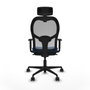 Piqueras y Crespo Chaise de Bureau 1D036N2 Bleu