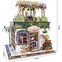 Book Nook - Kit DIY à Construire Maquette 3D Serre de Livre Flower Shop - Nookland - 16 x 15 x 23 cm