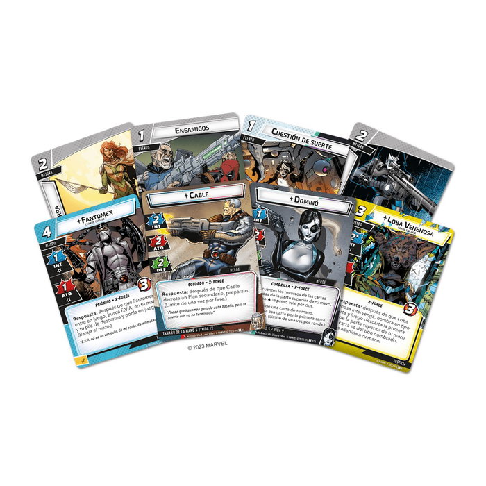 Asmodee Marvel Champions : La Proxima Evolución Extension Jeu de Cartes Coopératif X-Force 260 Cartes Campagne 5 Scénarios 1-4 Joueurs 14+ Ans Espagnol