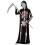 Déguisement Enfant Squelette Sanglant avec Capuche - Taille 7-9 Ans - Unisexe - Polyester Noir - Thème Halloween