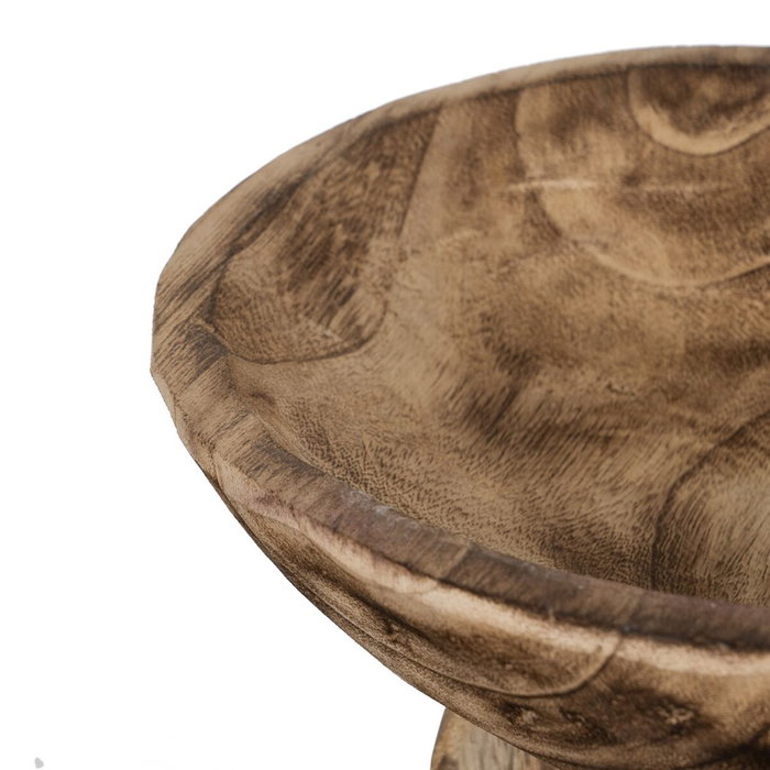 BigBuy Home Centre de Table Beige Bois 30 x 30 x 18 cm