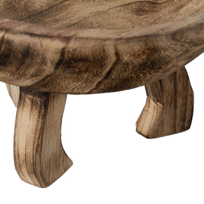 BigBuy Home Centre de Table Beige Bois 30 x 30 x 18 cm