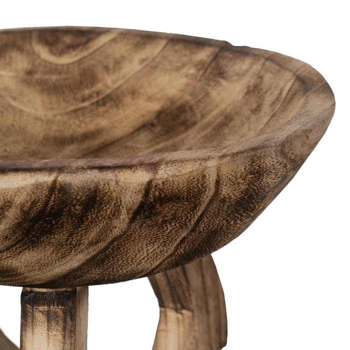 BigBuy Home Centre de Table Beige Bois 30 x 30 x 18 cm
