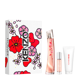 Kenzo Coffret Cadeau Fleur Ikebana Eau de Parfum Femme 75 ml + Eau de Parfum 10 ml + Lait Hydratant pour le Corps 75 ml