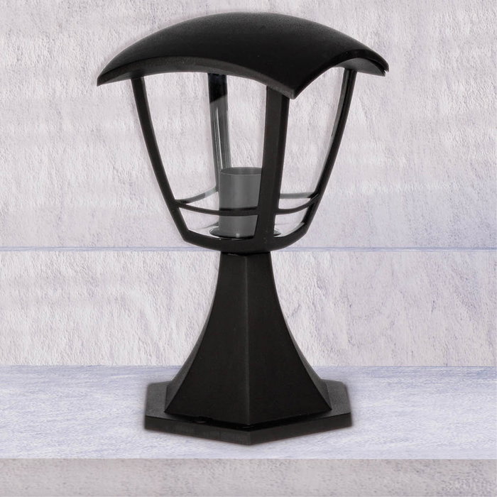 GSC Evolution Farol de jardín sobremuro Serie Barli E27 Negro