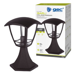 GSC Evolution Farol de jardín sobremuro Serie Barli E27 Negro