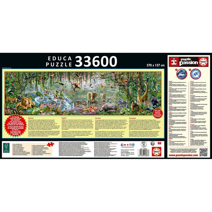 Educa Puzzle La Vie Sauvage 33600 Pièces Educa Puzzle La Vie Sauvage 33600 Pièces