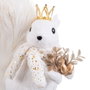 BigBuy Home Décoration de Noël Écureuil Blanc et Or 22 x 11 x 23 cm