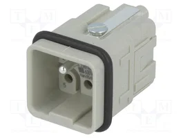HARTING Insert de contact mâle HDC Han Q 6 broches 16A 400V