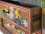 GINER Y COLOMER Commode 3 tiroirs en bois de manguier peint à la main - Multicolore - Design robuste et fonctionnel pour chambre