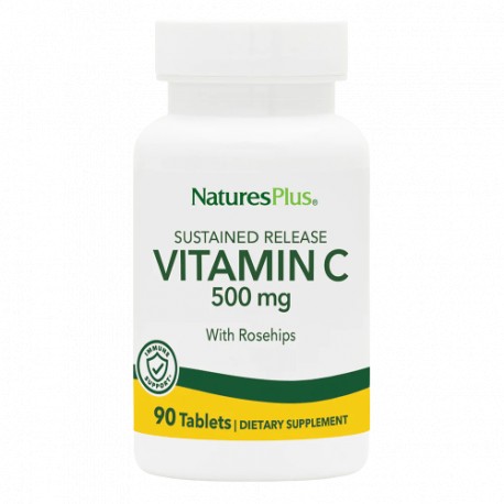 NATURES PLUS Vitamine C 500mg + Églantier à libération prolongée 90 comprimés