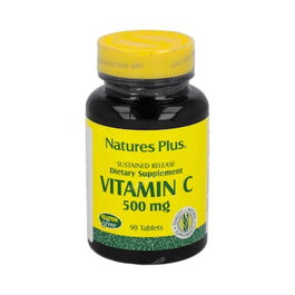 NATURES PLUS Vitamine C 500mg + Églantier à libération prolongée 90 comprimés