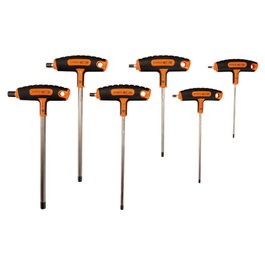 Bahco Jeu de 6 tournevis hexagonaux Allen avec manche en T, 3–10 mm