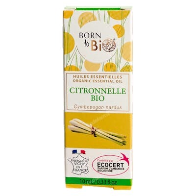 Born To Bio - Huile Essentielle Biologique de Citronnelle - 10 ml Born To Bio - Huile Essentielle Biologique de Citronnelle - 10 ml