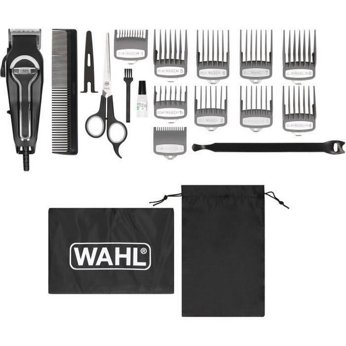 Wahl Elite Pro Tondeuse Secteur Noir et Argenté avec 10 Sabots Wahl Elite Pro Tondeuse Secteur Noir et Argenté avec 10 Sabots