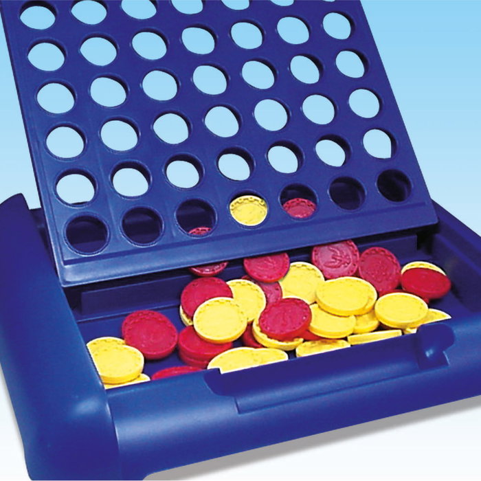 TACHAN Jeu De 4 En Raya Deluxe - Jeu de société classique pour 2 joueurs avec base de rangement - Recommandé à partir de 3 ans