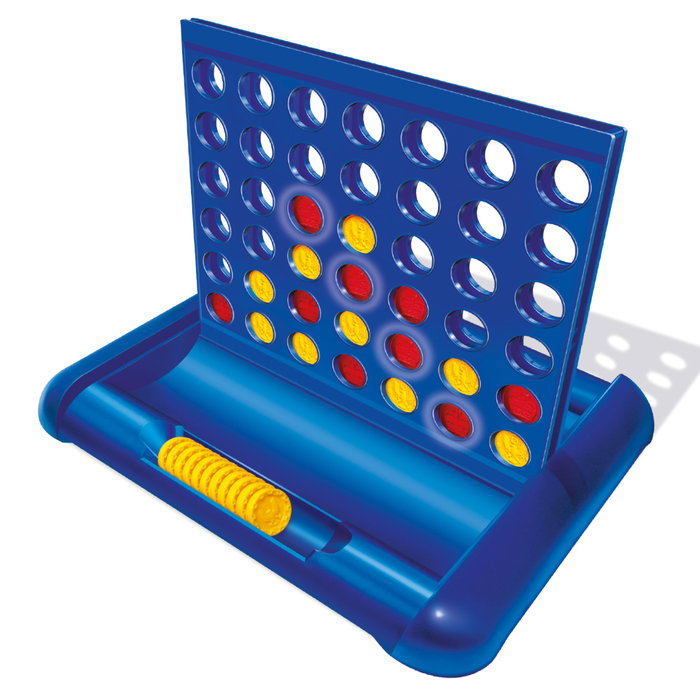 TACHAN Jeu De 4 En Raya Deluxe - Jeu de société classique pour 2 joueurs avec base de rangement - Recommandé à partir de 3 ans