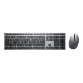 Dell Kit Clavier et Souris sans fil 2.4 GHz Bluetooth 5.0 USB QWERTY Espagnol Gris Titane