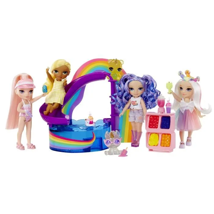 Rainbow High Littles - Jeu de piscine avec toboggan arc-en-ciel et accessoires pour poupée Blush - 10 pièces - Multicolore - À partir de 6 ans Rainbow High Littles - Jeu de piscine avec toboggan arc-en-ciel et accessoires pour poupée Blush - 10 pièces - Multicolore - À partir de 6 ans