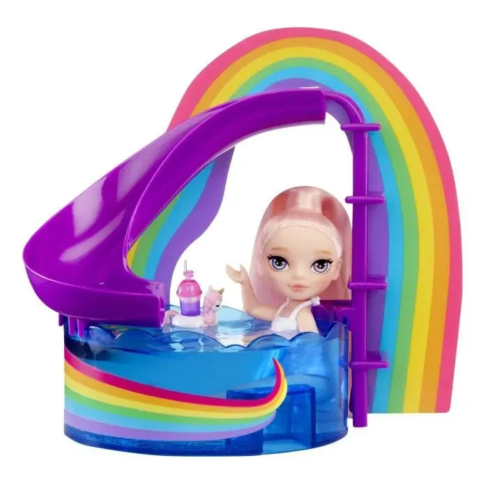 Rainbow High Littles - Jeu de piscine avec toboggan arc-en-ciel et accessoires pour poupée Blush - 10 pièces - Multicolore - À partir de 6 ans Rainbow High Littles - Jeu de piscine avec toboggan arc-en-ciel et accessoires pour poupée Blush - 10 pièces - Multicolore - À partir de 6 ans