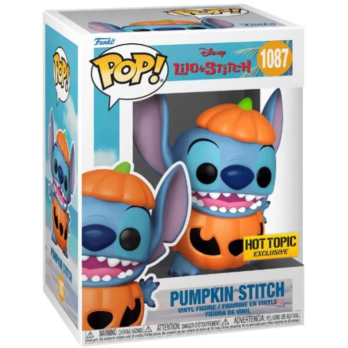 Funko 1087 Pop! Disney Lilo & Stitch - Pumpkin Stitch, Figurine Vinyle Collectible