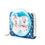 Loungefly Portefeuille Disney Snowman Mickey Minnie Snow Globe - Porte-monnaie en Cuir Végétalien avec Pompons