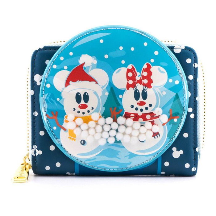 Loungefly Portefeuille Disney Snowman Mickey Minnie Snow Globe Loungefly Portefeuille Disney Snowman Mickey Minnie Snow Globe