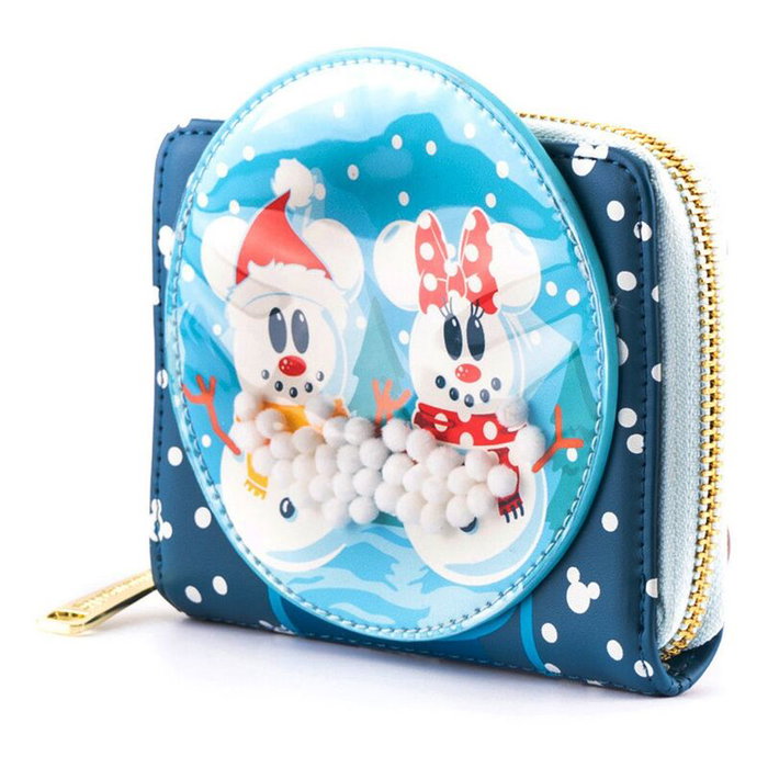 Loungefly Portefeuille Disney Snowman Mickey Minnie Snow Globe Loungefly Portefeuille Disney Snowman Mickey Minnie Snow Globe