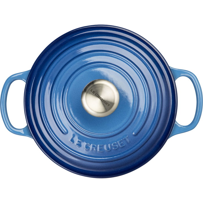Le Creuset Signature Casserole ronde 18 cm bleue Le Creuset Signature Casserole ronde 18 cm bleue