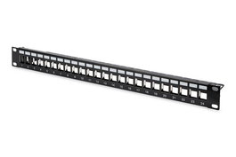 Digitus Panneau de brassage modulaire 24 ports 1U 19" Noir - Pour modules Keystone, normes réseau