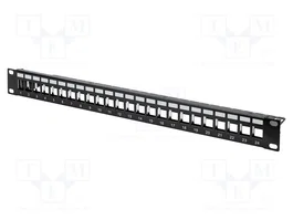 DIGITUS Panneau de brassage Keystone 24 ports 1U 19 pouces noir